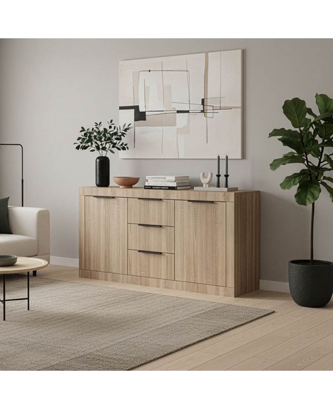 Μπουφές Doha σε sonoma απόχρωση 150x45x80.5εκ