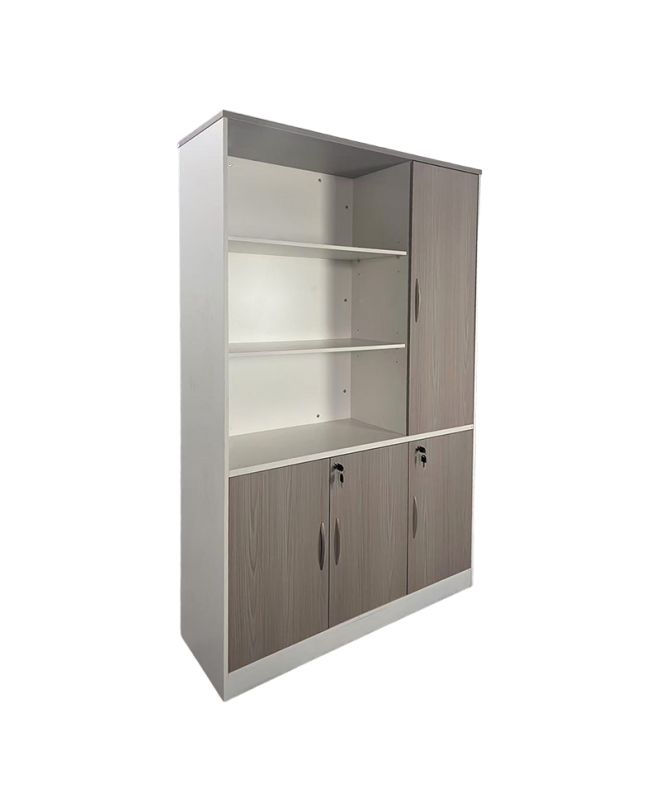 Βιβλιοθήκη γραφείου Armadi σε sonoma-λευκή απόχρωση 120x40x200εκ