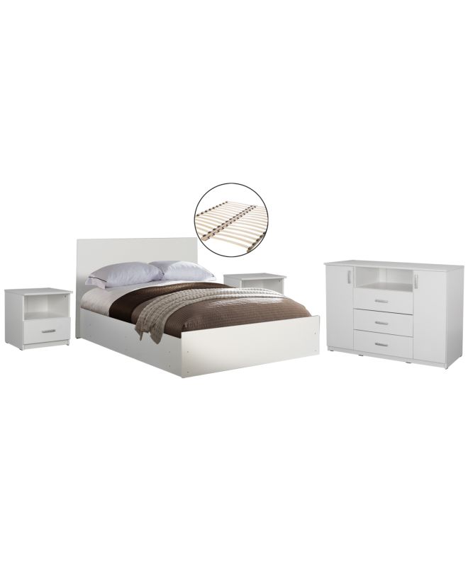ΣΕΤ ΚΡΕΒΑΤΟΚΑΜΑΡΑΣ 5ΤΜΧ ADLER HM11758.03 ΜΕΛΑΜΙΝΗ ΛΕΥΚΗ-ΓΙΑ ΣΤΡΩΜΑ 160x200εκ