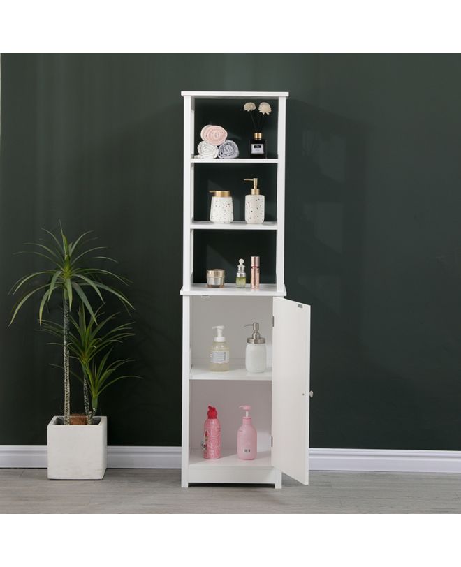 Ντουλάπι-στήλη Larben mdf λευκό 40x33x150εκ
