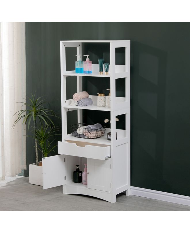 Ντουλάπι-στήλη Sejo mdf λευκό 60x32.5x154εκ