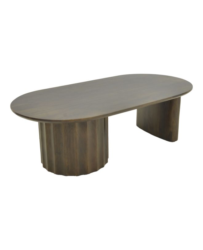 Τραπέζι σαλονιού Flute wenge μασίφ ξύλο μάνγκο 130x65x40εκ