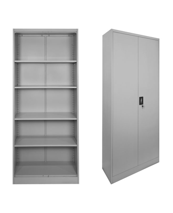 Μεταλλική ντουλάπα Ugren σε ανοιχτό γκρι 70x40x180εκ