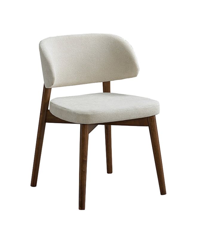 Καρέκλα Siena rubberwood σε καρυδί-εκρού απόχρωση 48x50x81εκ