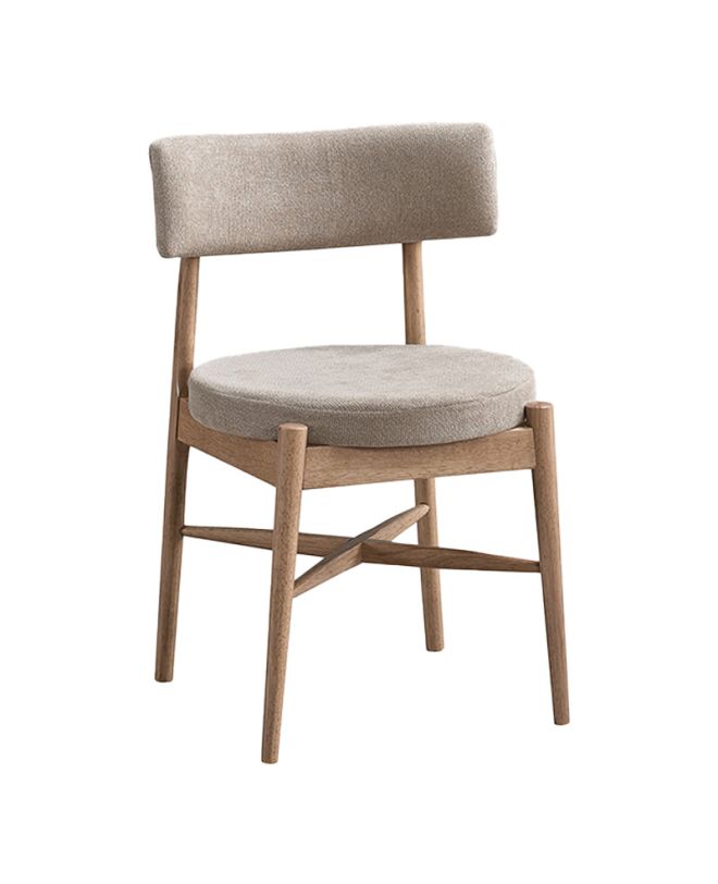Καρέκλα Raudi rubberwood σε φυσική-μπεζ απόχρωση 45.5x45.5x81εκ