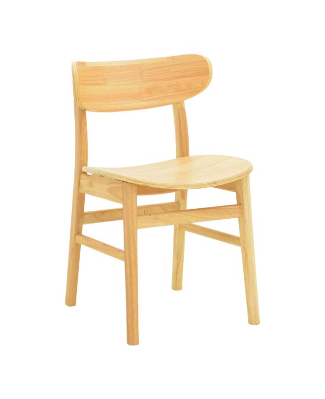 Καρέκλα Lumnia rubberwood σε φυσική απόχρωση 46x50x76εκ