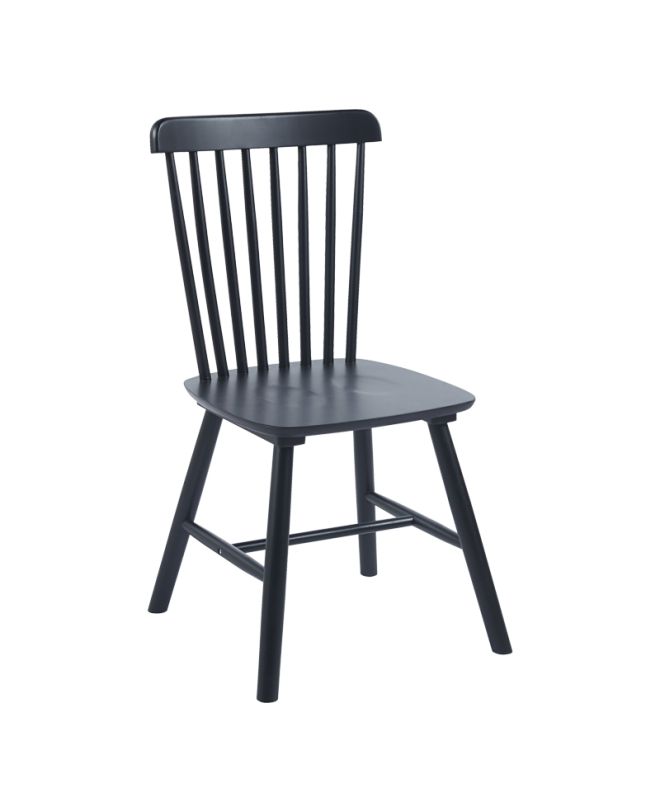 Καρέκλα Bristol rubberwood σε μαύρη απόχρωση 45x51x86εκ