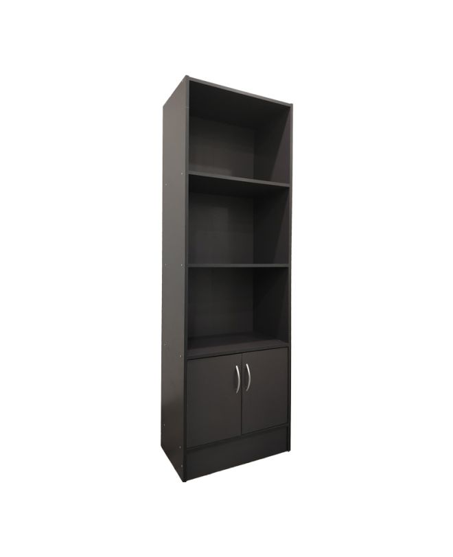 Βιβλιοθήκη Tekaro σε ανθρακί απόχρωση 57x33x180εκ