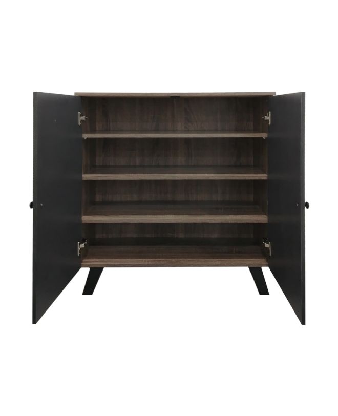 Παπουτσοθήκη-ντουλάπι Cathi σε oak - anthracite απόχρωση 80x34x95εκ