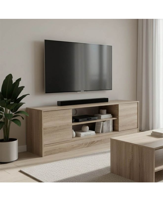 Έπιπλο τηλεόρασης Sasa σε sonoma απόχρωση 120x35x41.5εκ