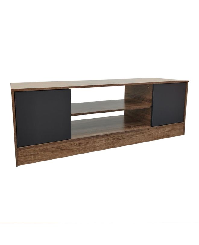 Έπιπλο τηλεόρασης Sasa σε oak-ανθρακί απόχρωση 120x35x41.5εκ