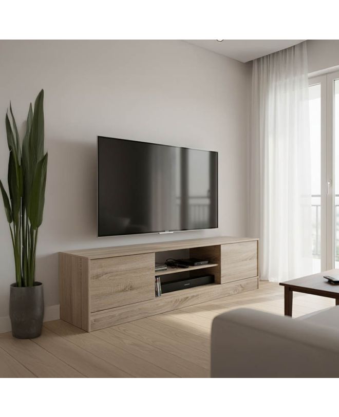 Έπιπλο τηλεόρασης Sasa σε sonoma απόχρωση 150x35x41.5εκ