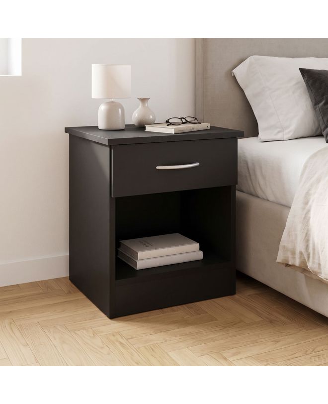 Κομοδίνο Bedy ανθρακί 40x34x42εκ