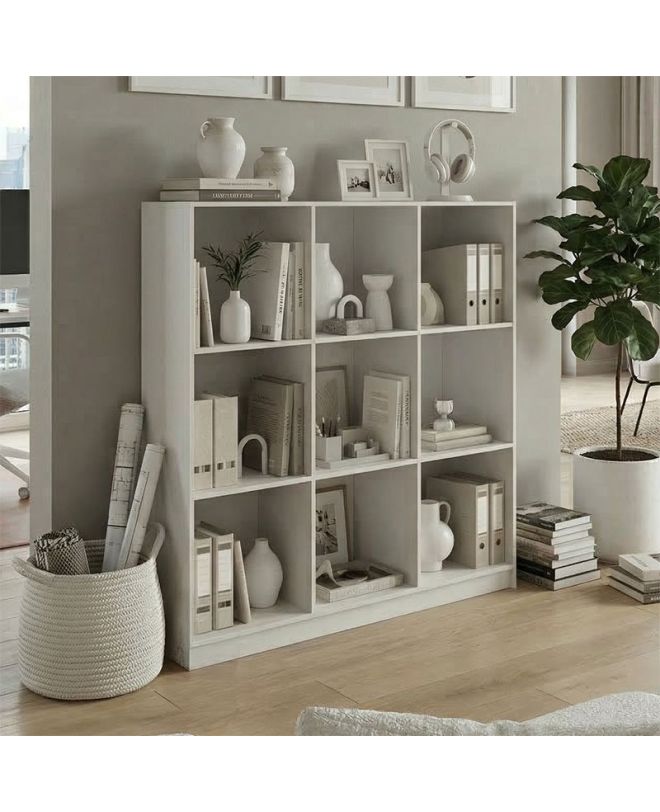 Βιβλιοθήκη Gridea λευκό 119.5x30x121εκ