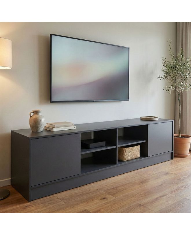 Έπιπλο τηλεόρασης Tivia ανθρακί 180x35x41.5εκ