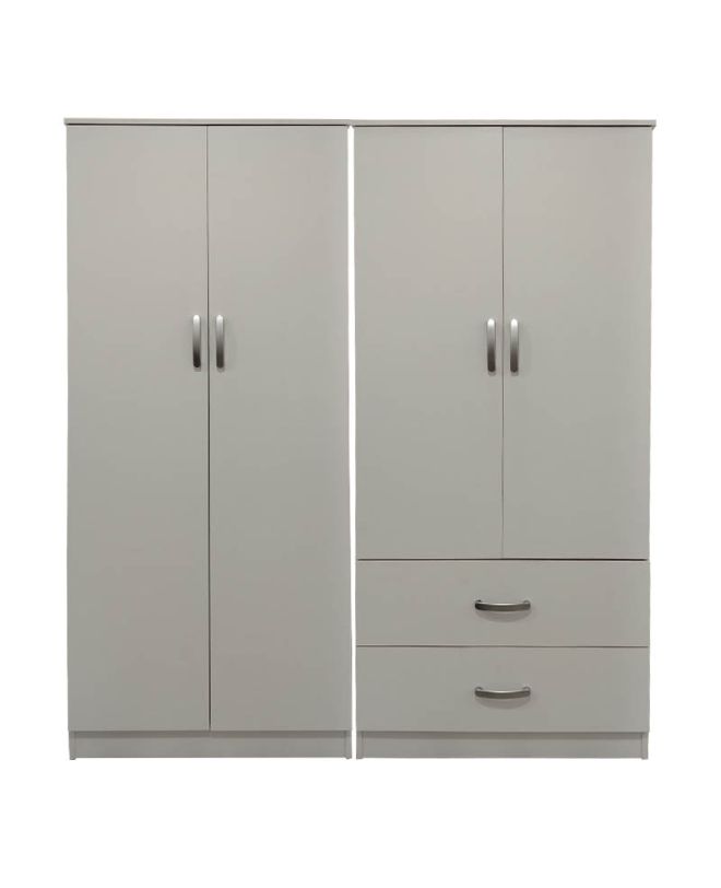 Ντουλάπα τετράφυλλη Athos λευκή 160x42x180εκ