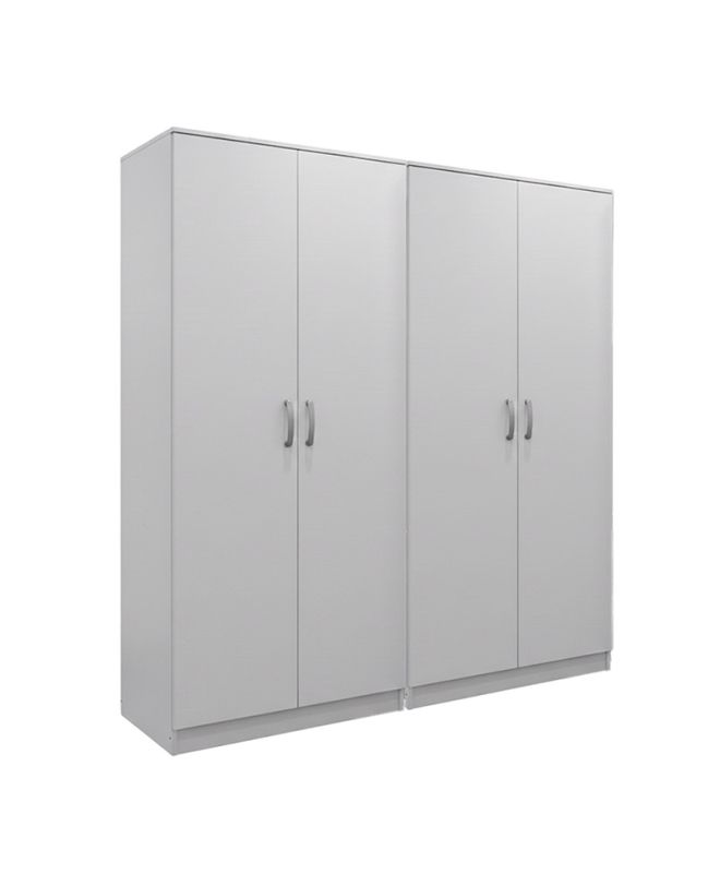 Ντουλάπα τετράφυλλη Athos Ι λευκή 160x42x180εκ