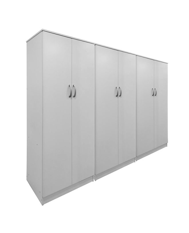 Ντουλάπα εξάφυλλη Athos ΙΙ λευκή 240x42x180εκ
