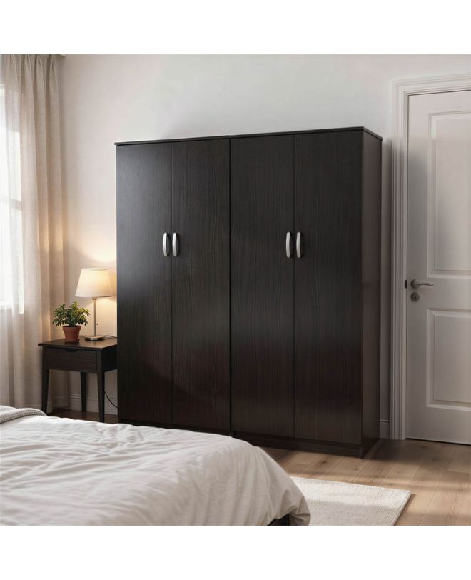Ντουλάπα τετράφυλλη Athos Ι wenge 160x42x180εκ