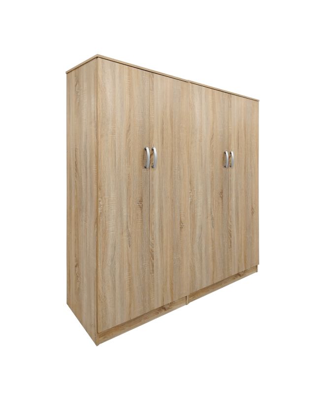 Ντουλάπα τετράφυλλη Athos Ι sonoma 160x42x180εκ