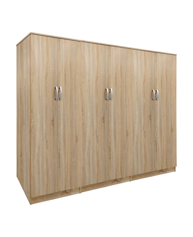 Ντουλάπα εξάφυλλη Athos ΙΙ sonoma 240x42x180εκ