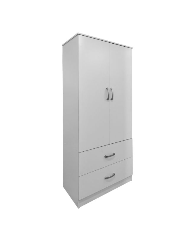 Ντουλάπα εξάφυλλη με πατάρι Athos I λευκή 240x42x240εκ
