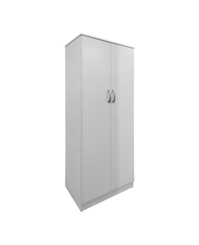 Ντουλάπα εξάφυλλη με πατάρι Athos ΙΙ λευκή 240x42x240εκ