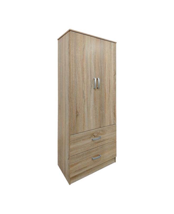 Ντουλάπα εξάφυλλη με πατάρι Athos I sonoma 240x42x240εκ