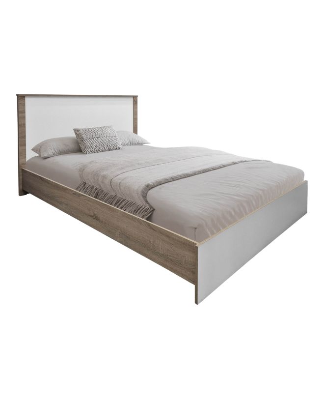 Σετ Κρεβατοκάμαρας Athos Sonoma Λευκό με Κρεβάτι 140x200εκ Σετ 4τεμ