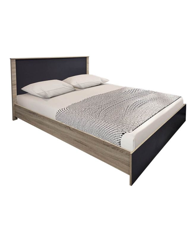 Σετ Κρεβατοκάμαρας Athos Sonoma Ανθρακί με Κρεβάτι 160x200εκ Σετ 3τεμ