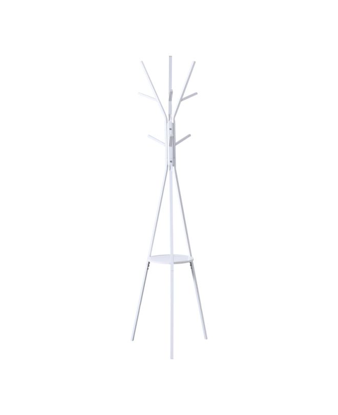 Καλόγερος Denner μέταλλο σε λευκή απόχρωση 48.5x48.5x180εκ