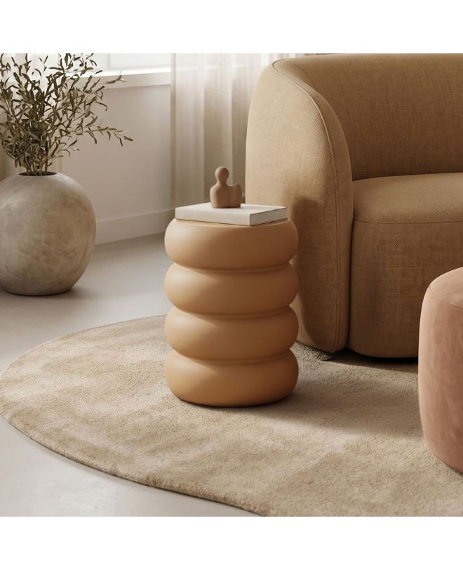 Βοηθητικό τραπέζι Venezia MGO terracotta Φ35x46εκ