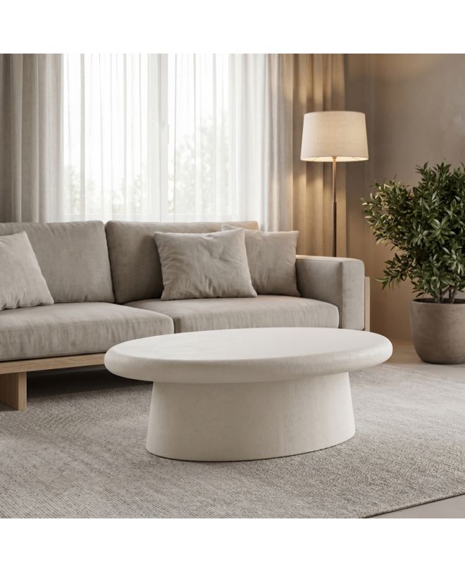 Τραπέζι σαλονιού Herona mdf λευκό 100x60x32εκ