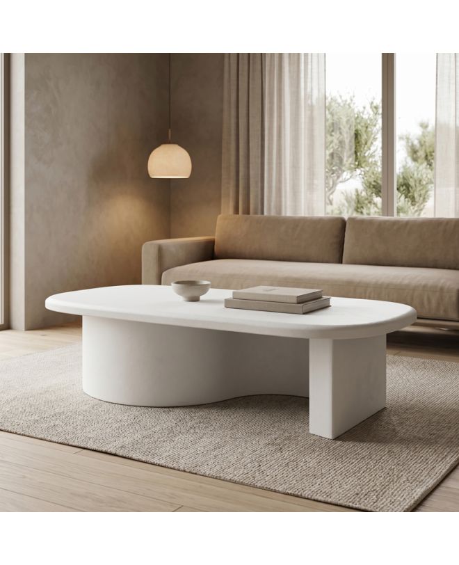 Τραπέζι σαλονιού Verven mdf λευκό 120x60x32εκ