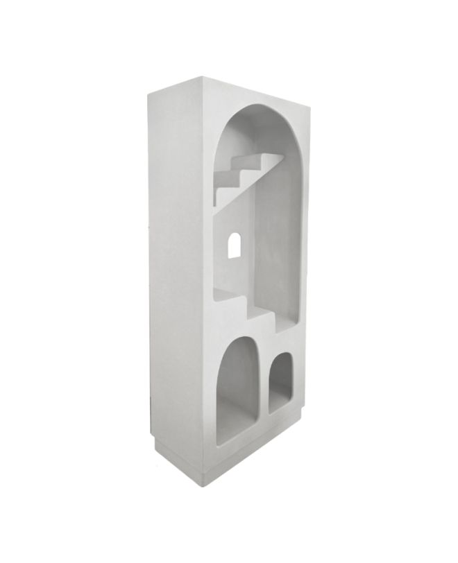 Βιβλιοθήκη-ραφιέρα Boolten mdf λευκό 80x38x190εκ