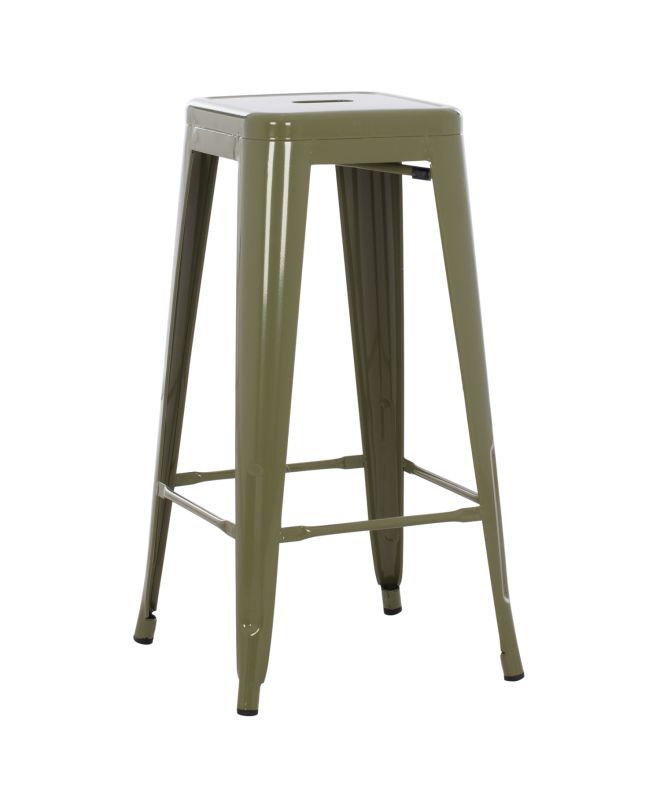 ΣΚΑΜΠΟ ΜΠΑΡ ΜΕΤΑΛΛΙΚΟ MELITA-PRO HM8642.43 ΣΕ DARK OLIVE 43x43x78Υεκ.