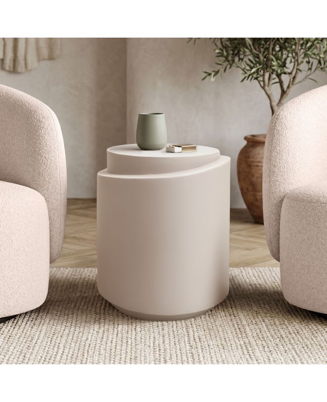 Βοηθητικό τραπέζι Fortox MGO cappuccino Φ40x49.5εκ