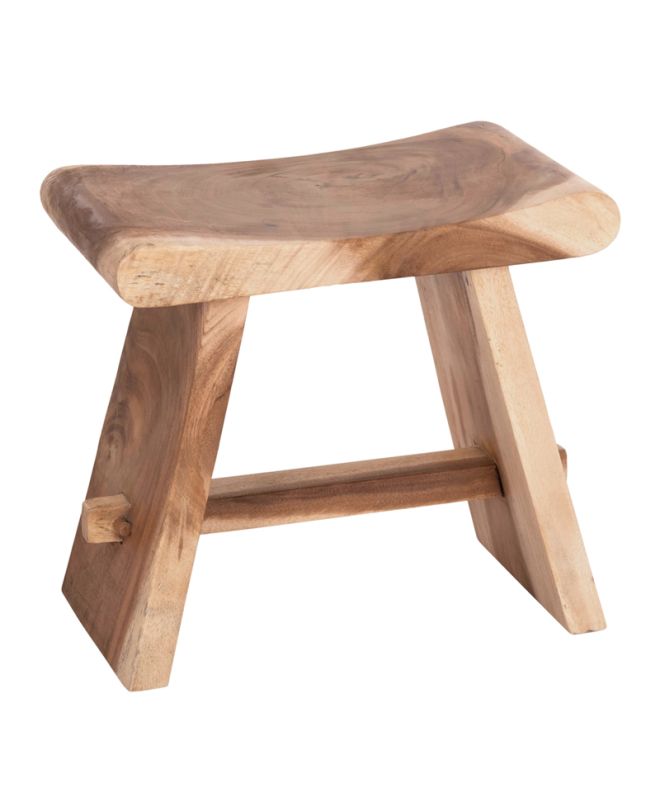 Σκαμπό Saddle suar ξύλο σε φυσική απόχρωση 50x30x50εκ