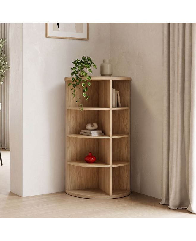 Γωνιακή ραφιέρα Benzal sonoma MDF 80x30x120εκ