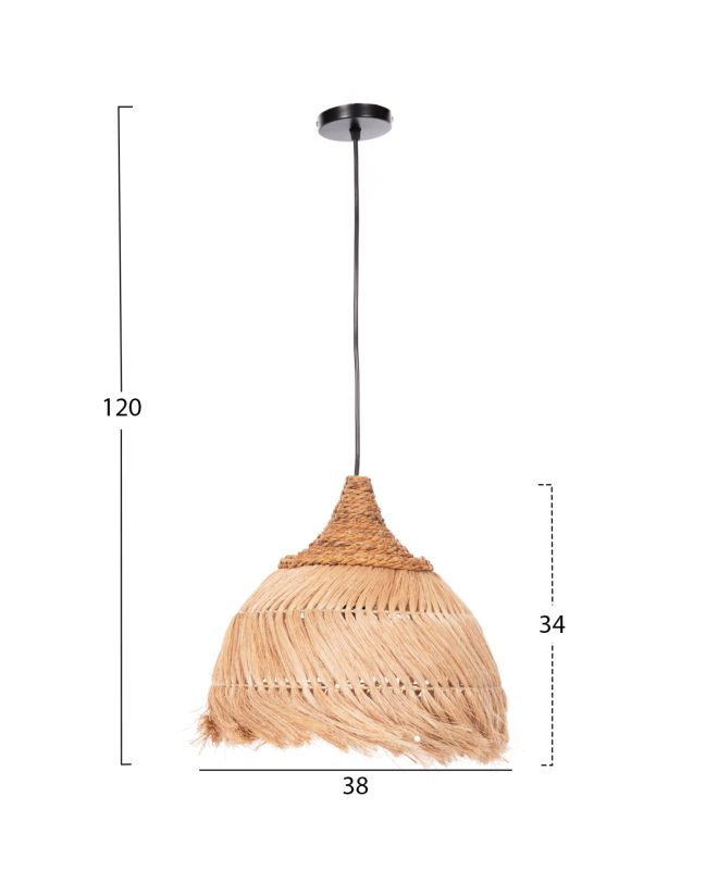 ΦΩΤΙΣΤΙΚΟ ΟΡΟΦΗΣ ΑΠΟ ΙΝΕΣ MENDONG GRASS ΣΕ ΦΥΣΙΚΟ Φ38x34-120Yεκ.HM7776