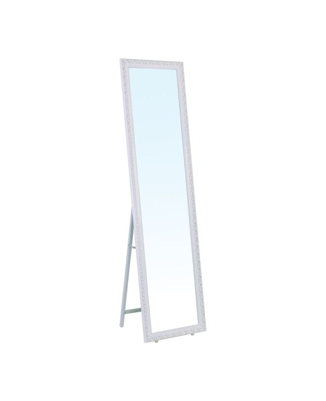 MIRROR Καθρέπτης Δαπέδου Τοίχου Ξύλινος Antique White