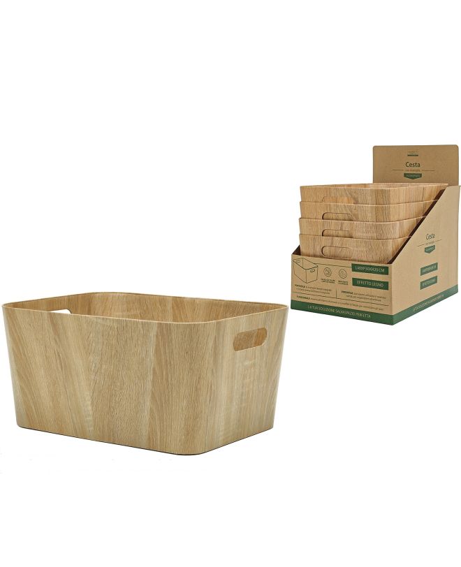 Καλάθι φυσικό/ξύλο/πλαστικό/χαρτί 40x30x20cm Σε 6 Χρώματα