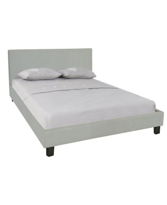 WILTON Κρεβάτι Διπλό για Στρώμα 140x190cm, Ύφασμα Απόχρωση Grey Stone