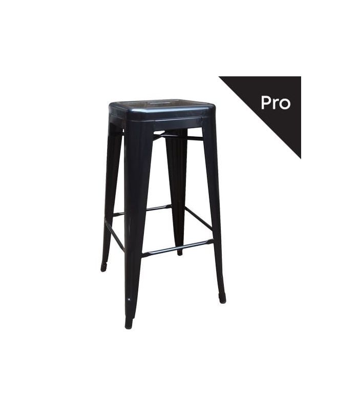 RELIX Σκαμπό Bar-Pro H.67cm, Στοιβαζόμενο, Μέταλλο Βαφή Μαύρο