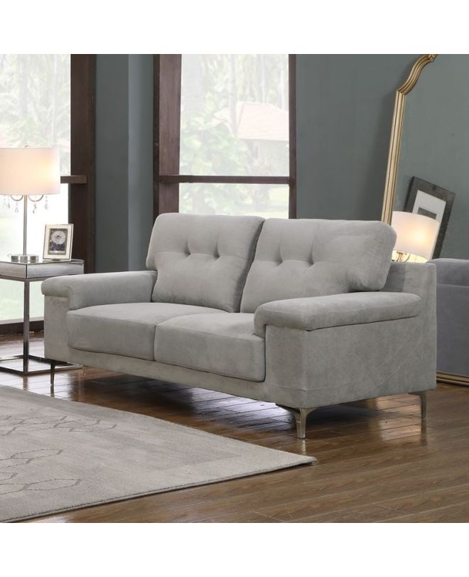 NOTE Kαναπές Σαλονιού - Καθιστικού 2Θέσιος, Ύφασμα Water Repellent Ανοιχτό Γκρι