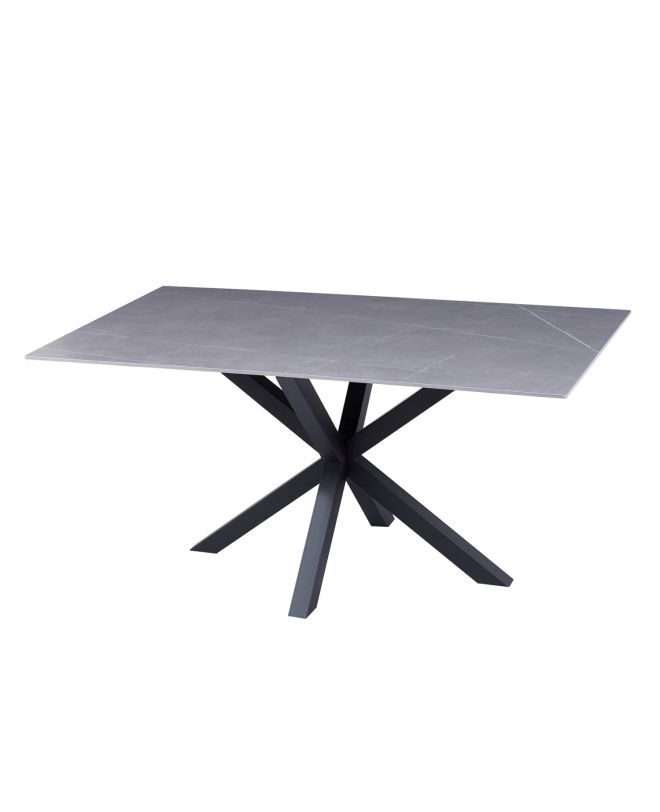 ΤΡΑΠΕΖΙ ΣΑΛΟΝΙΟΥ HM9470.05 GREY MARBLE-ΜΑΥΡΗ ΜΕΤΑΛ.ΒΑΣΗ 120x60x45,5Yεκ.