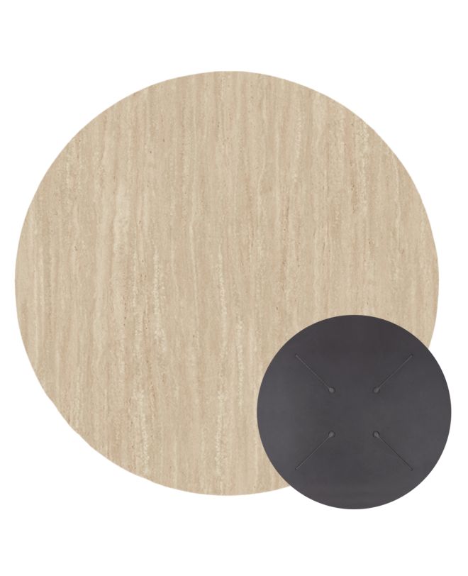 ΕΠΙΦΑΝΕΙΑ ΤΡΑΠΕΖΙΟΥ HPL ΣΤΡΟΓΓΥΛΗ HM5841.35 TRAVERTINE Φ60εκ.