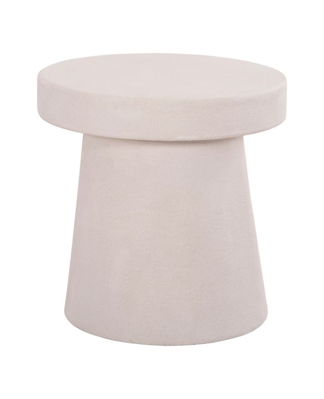ΤΡΑΠΕΖΙ ΣΑΛΟΝΙΟΥ ΣΤΡΟΓΓΥΛΟ ΣΕΙΡΑ SANTORINI HM18052 MDF ΣΕ ΥΠΟΛΕΥΚΟ ΧΡΩΜΑ Φ48x49Υεκ.