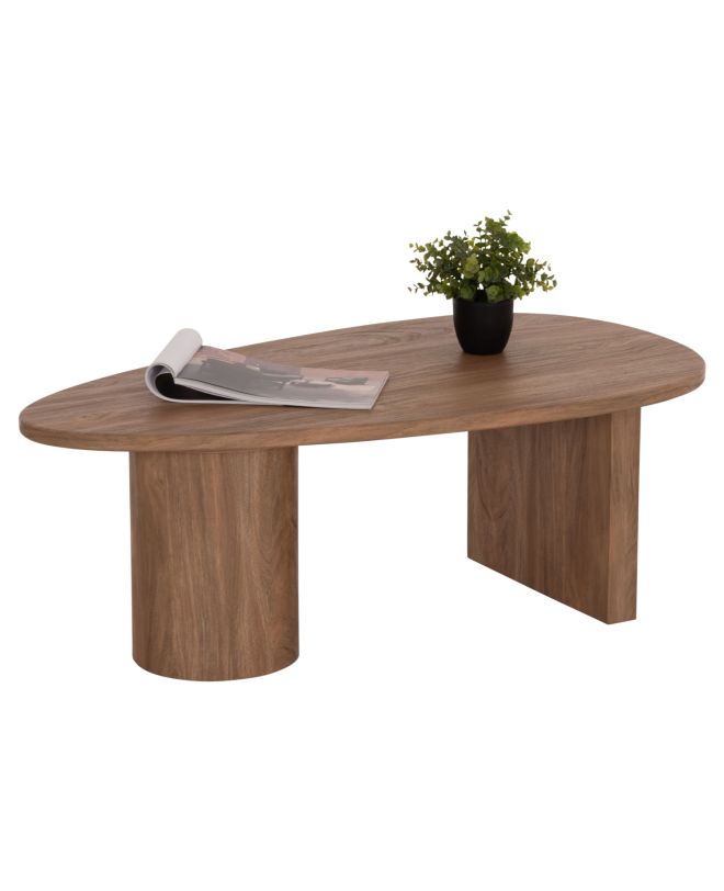 ΤΡΑΠΕΖΙ ΣΑΛΟΝΙΟΥ ΟΒΑΛ ALPER HM18327 MDF ΣΕ SONAMA ΧΡΩΜΑ 110x60x40Υεκ