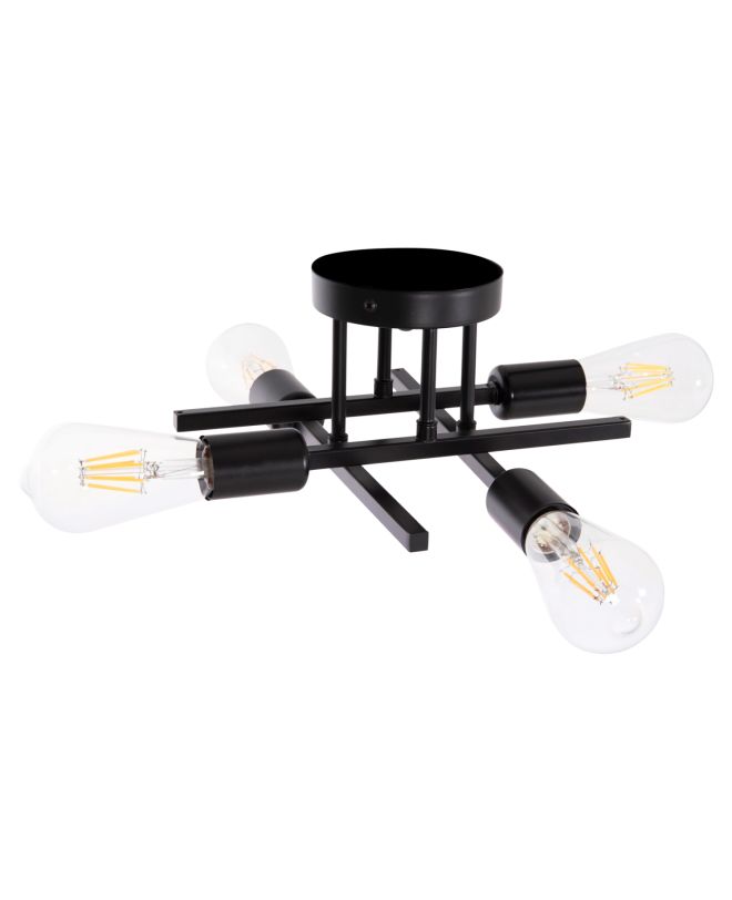 ΦΩΤΙΣΤΙΚΟ ΟΡΟΦΗΣ ΠΟΛΥΦΩΤΟ LIGHTY HM7428.11 ΜΕΤΑΛΛΟ ΣΕ ΜΑΥΡΟ 28x28x15Υεκ.